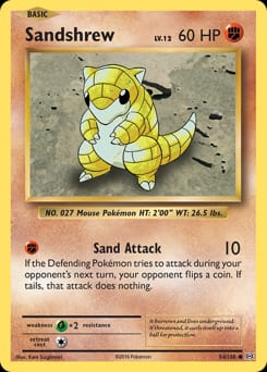 Evolutions Sandshrew #54 card