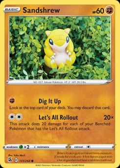 Fusion Strike Sandshrew #131 card