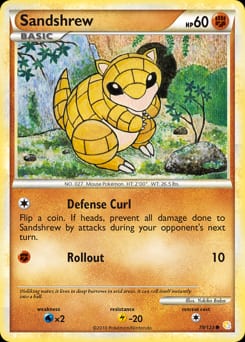 HeartGold & SoulSilver Sandshrew #79 card