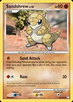 Mysterious Treasures Sandshrew #96 card