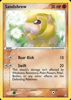 Team Rocket Returns Sandshrew #74 card