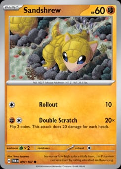 2024 Twilight Masquerade Sandshrew #97 card