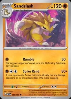 2023 151 Sandslash #28 card