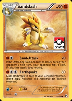 2012 Boundaries Crossed Sandslash #79 card