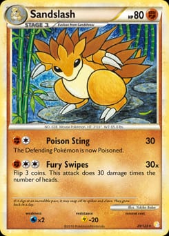 HeartGold & SoulSilver Sandslash #29 card