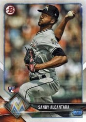 2018 Bowman Base Set Sandy Alcantara #37 card