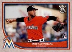 2018 Topps Big League Base Set Sandy Alcantara #190 card
