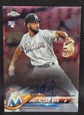 2018 Topps Chrome Rookie Autograph Sandy Alcantara #RA-SA card