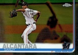 2019 Topps Chrome Base Set Sandy Alcantara #119 card
