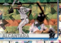 2019 Topps Chrome Sapphire Edition Base Set Sandy Alcantara #526 card