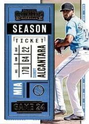 2020 Panini Contenders Base Set Sandy Alcantara #90 card