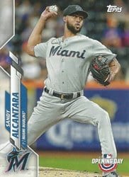 2020 Topps Opening Day Base Set Sandy Alcantara #49 card