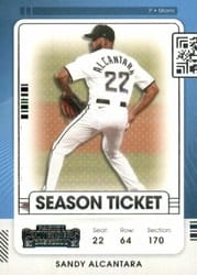2021 Panini Contenders Base Set Sandy Alcantara #87 card