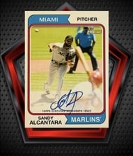 2023 Topps Heritage Real One Autographs Sandy Alcantara #ROA-SA card