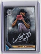 2023 Topps Museum Collection Framed Autographs Silver Sandy Alcantara #MFA-SA card