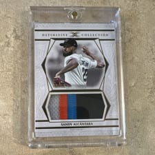 2025 Topps Definitive Collection Jumbo Relic Collection Sandy Alcántara #DJRC-SA card