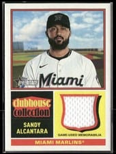 2025 Topps Heritage Clubhouse Collection Relics Sandy Alcantara #CCR-SA card