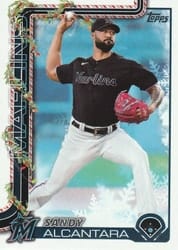 2025 Topps Holiday Base Set Sandy Alcantara #H144 card
