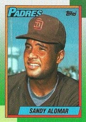 1990 Topps Base Set Sandy Alomar #353 card