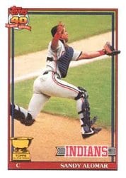 1991 Topps Base Set Sandy Alomar #165 card