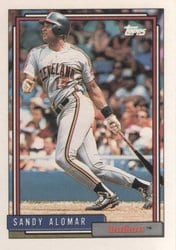 1992 Topps Base Set Sandy Alomar #420 card