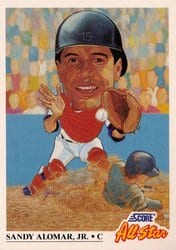 1991 Score Base Set Sandy Alomar, Jr. #400 card