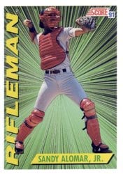 1991 Score Base Set Sandy Alomar, Jr. #694 card
