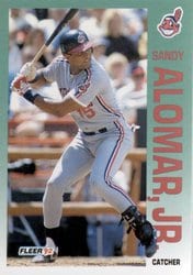 1992 Fleer Base Set Sandy Alomar, Jr. #103 card