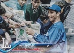 2018 Topps Update Base Set Sandy Koufax #US21b card