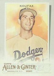 2020 Topps Allen & Ginter Base Set Sandy Koufax #79 card