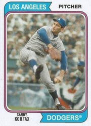 2020 Topps Archives Base Set Sandy Koufax #122 card
