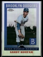 2025 Topps Chrome Platinum 1955 World Series Sandy Koufax #55WS-6 card
