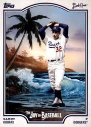 2025 Topps X Bob Ross: The Joy of Baseball Base Set Sandy Koufax #71 card