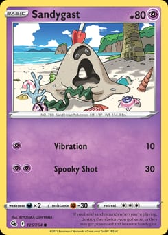 Fusion Strike Sandygast #125 card