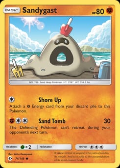 Sun & Moon Sandygast #74 card