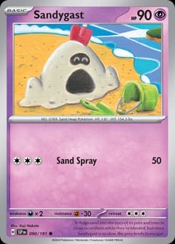 Surging Sparks Sandygast #90 card