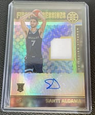 2021-22 Panini Illusions First Impressions Jersey Autographs Santi Aldama #FIJ-STA card