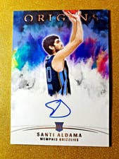 2021-22 Panini Origins Rookie Autographs Santi Aldama #RA-ALD card