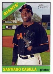 2015 Topps Heritage Base Set Santiago Casilla #267 card