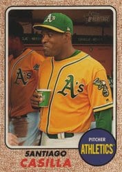 2017 Topps Heritage Base Set Santiago Casilla #684 card