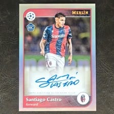 Santiago Castro 2024 Topps Merlin UEFA Autograph card