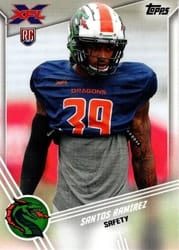 2020 Topps XFL Base Set Santos Ramirez #89 card