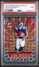 2018 Donruss Optic Explosive Saquon Barkley #7 card