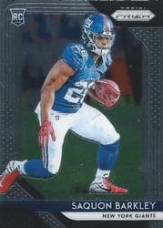 2018 Panini Prizm Base Set Saquon Barkley #202 card