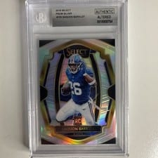 2018 Panini Select Saquon Barkley Silver Prizm #105 card