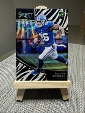 2018 Panini Select Saquon Barkley Zebra Prizm #202 card