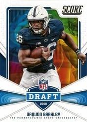 2018 Score NFL Draft Saquon Barkley #6 card