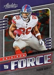 2019 Panini Absolute Gridiron Force Saquon Barkley #14 card