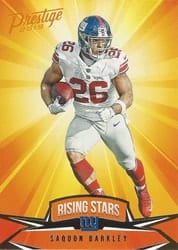 2019 Panini Prestige Rising Stars Saquon Barkley #RS-SB card