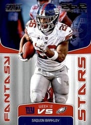 2019 Score Fantasy Stars Saquon Barkley #FS-7 card